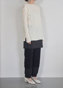 pre order | tucked L/S  - washable wool jersey