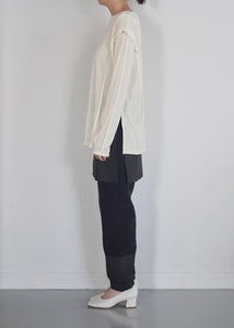 pre order | tucked L/S  - washable wool jersey
