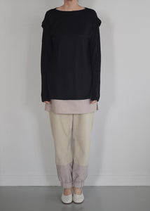 pre order | tucked L/S  - washable wool jersey