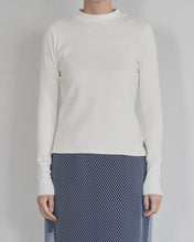 Load image into Gallery viewer, mock neck L/S _ soft comfort cotton x sheer rib
画像をギャラリービューアに読み込む, mock neck L/S _ soft comfort cotton x sheer rib
