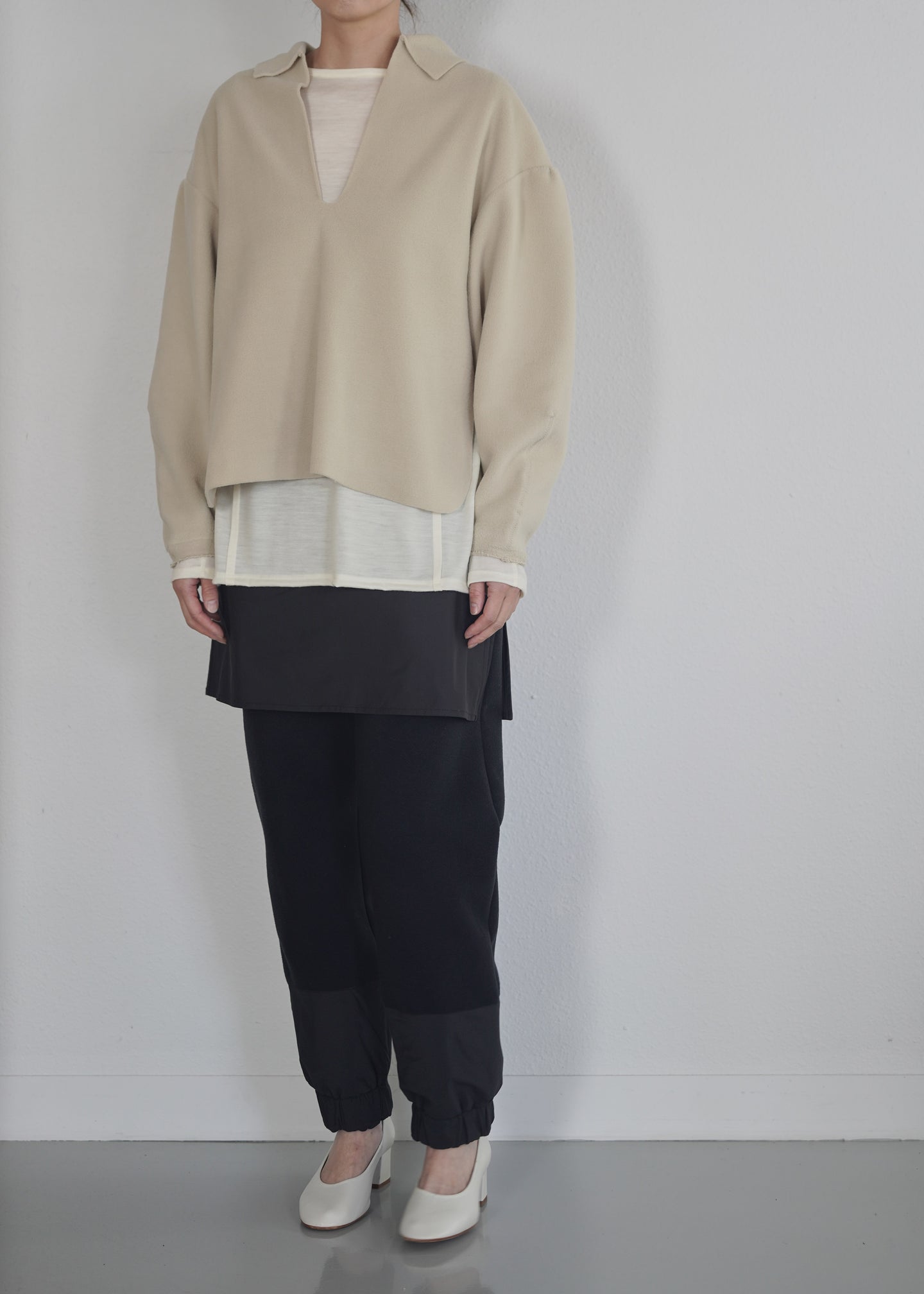 pre order | curved skipper shirt - micro fleece