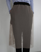 Load image into Gallery viewer, skirted trouser - mesh lace x velours jersey
画像をギャラリービューアに読み込む, skirted trouser - mesh lace x velours jersey
