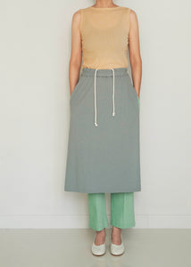 twist wave long trouser layerd skirt