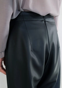 jersey like leather curve trouser