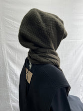 Load image into Gallery viewer, brushed waffle knit hood muffler
画像をギャラリービューアに読み込む, brushed waffle knit hood muffler
